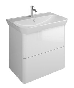 Изображение товара Тумба с раковиной Burgbad Iveo 80 см, подвесная, белый глянцевый