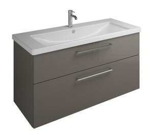 Изображение товара Тумба с раковиной Burgbad Eqio 123 см подвесная с двумя ящиками