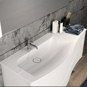 Изображение товара Тумба с раковиной Burgbad Sinea 2.0 121 см белая подвесная