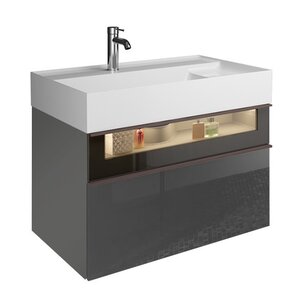 Изображение товара Тумба c раковиной Burgbad Yumo 81 см с подсветкой