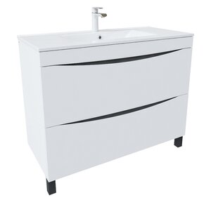 Изображение товара Тумба под раковину Iddis Cloud 100 см напольная, 2 ящика, белый, CLO10WFi95