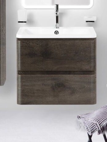 Изображение товара Подвесная тумба под раковину Belbagno Albano 60 см с 2 ящиками Rovere Nature Grigio