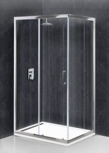 Изображение товара Душевой уголок BelBagno Uno 100 х 90 см, дверь раздвижная, стекло прозрачное, хром, UNO-AH-1-100/90-C-Cr