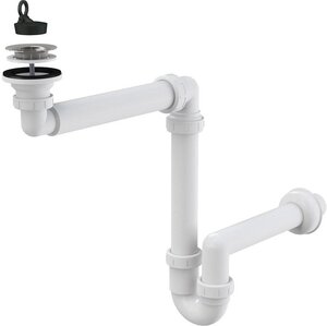 Изображение товара Сифон для раковины AlcaPlast A413 из полипропилена с гидрозатвором 64мм