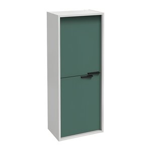 Изображение товара Шкаф-пенал Jacob Delafon Vivienne 40 х 100 см, ручки хром, корпус белый глянцевый, фасад эвкалипт глянцевый, EB1510-N18-G1O