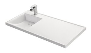 Изображение товара Раковина Акватон Лондри 1A72833KLH01L 105 см, белая, левая