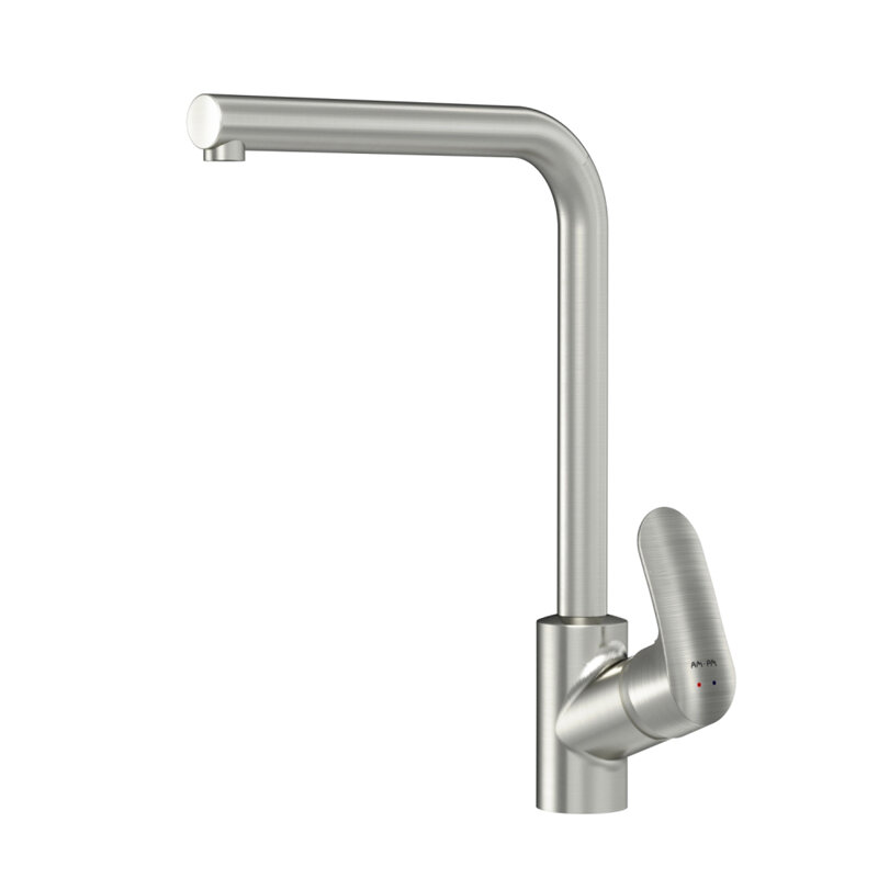 Изображение товара Смеситель для кухни Am.Pm Like F8005011, сатин, высокого излива, Поворотный, Германия