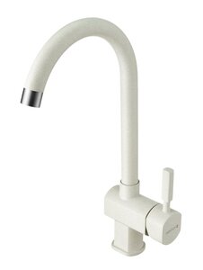 Изображение товара Смеситель для кухонной мойки Акватон Лиам жемчуг, високий с поворотным изливом