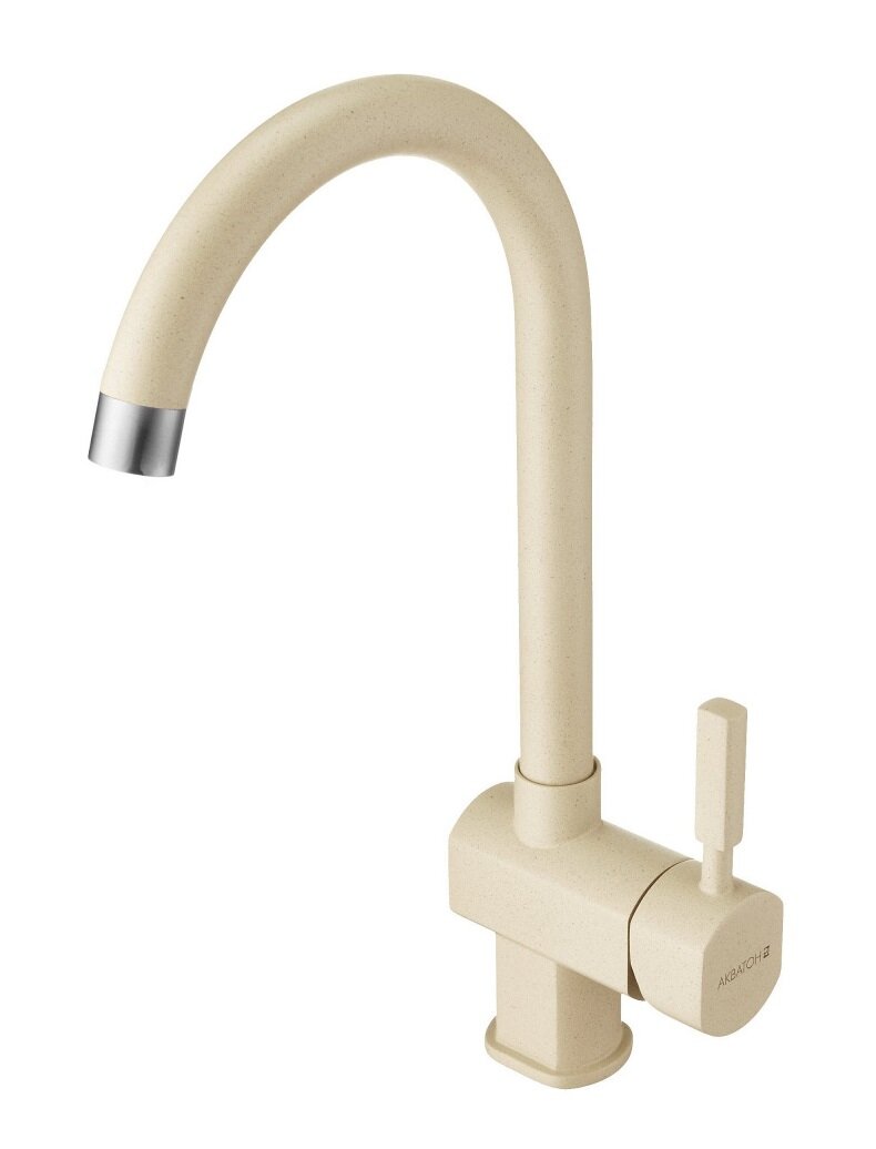 Изображение товара Смеситель для кухонной мойки Акватон Лиам шампань 1AX003FCXX290 высокий поворотный