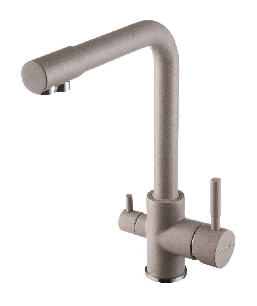 Изображение товара Смеситель для кухонной мойки Акватон Руан 1AX004FCXX250 с фильтром, серый шелк