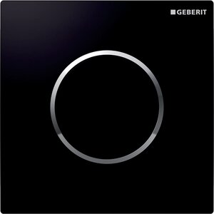 Изображение товара Клавиша смыва для писсуара Geberit Type 10, 116.015.KM.1, пневматическая, черный/хром глянцевый
