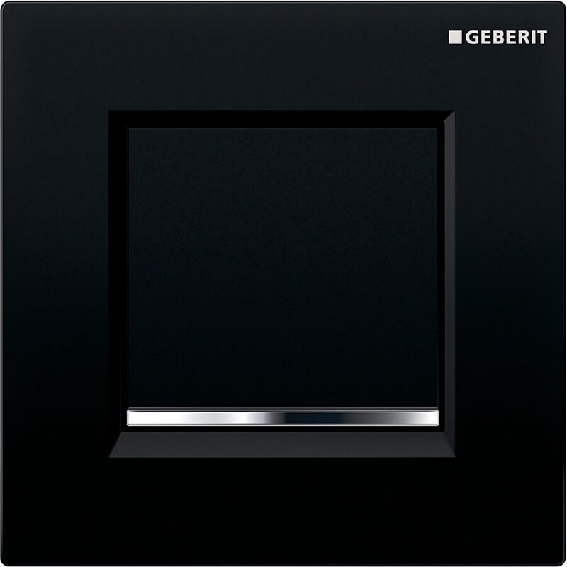 Изображение товара Клавиша Geberit Sigma 116.017.KM.1 Type 30, панель и клавиша - черный ультраглянцевый, декор - хром