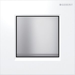 Изображение товара Клавиша Geberit Sigma 116.017.KL.1 Type 30, панель - альпийский белый, клавиша и декор - хром матовый