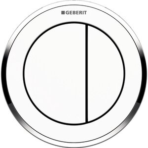 Изображение товара Клавиша смыва Geberit Omega 116.057.KJ.1 Type 12, клавиша - белый, декор - хром