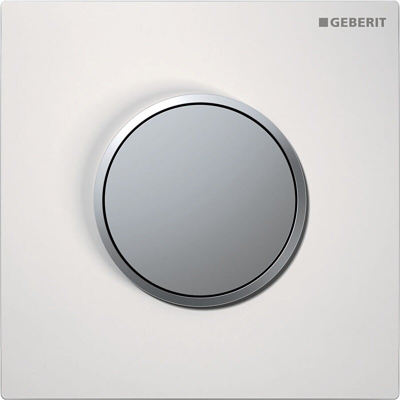 Изображение товара Клавиша смыва Geberit Type 10 116.015.KL.1 хром матовый/белый