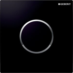 Изображение товара ИК привод смыва Geberit HyTroniс Sigma Type 10 для писсуара, панель и клавиша - черные, кольцо - глянцевый хром, питание 230W, 116.025.KM.1