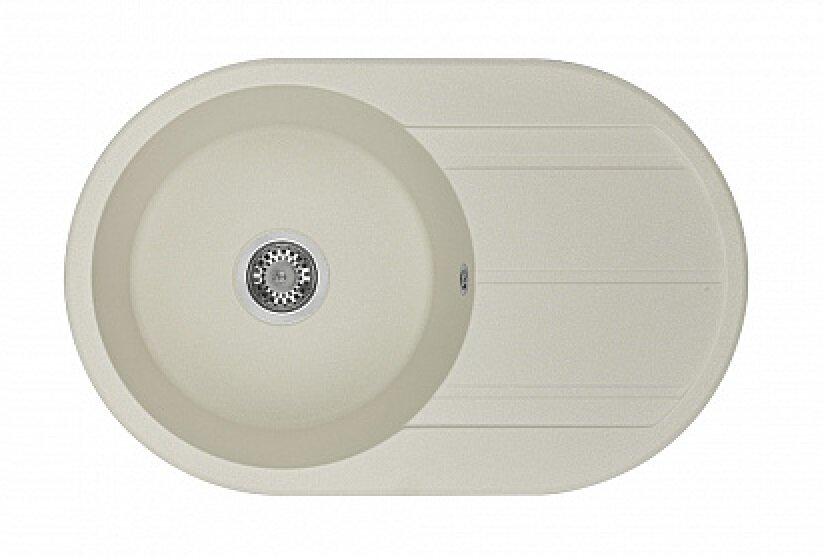 Изображение товара Кухонная мойка Aquaton Амира 1A712932AI240 круглая с крылом жемчуг