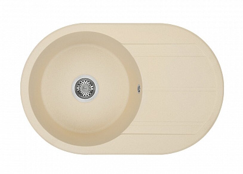Изображение товара Кухонная мойка Акватон Амира 1A712932AI290 круглая, искусственный камень, шампань