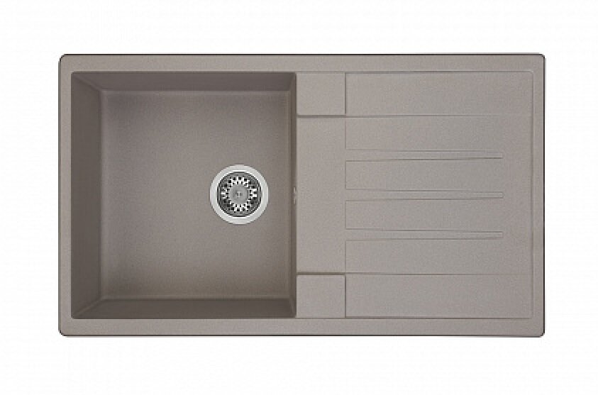 Изображение товара Кухонная мойка Акватон Верона 1A710032VR250 прямоугольная с крылом, серый шелк