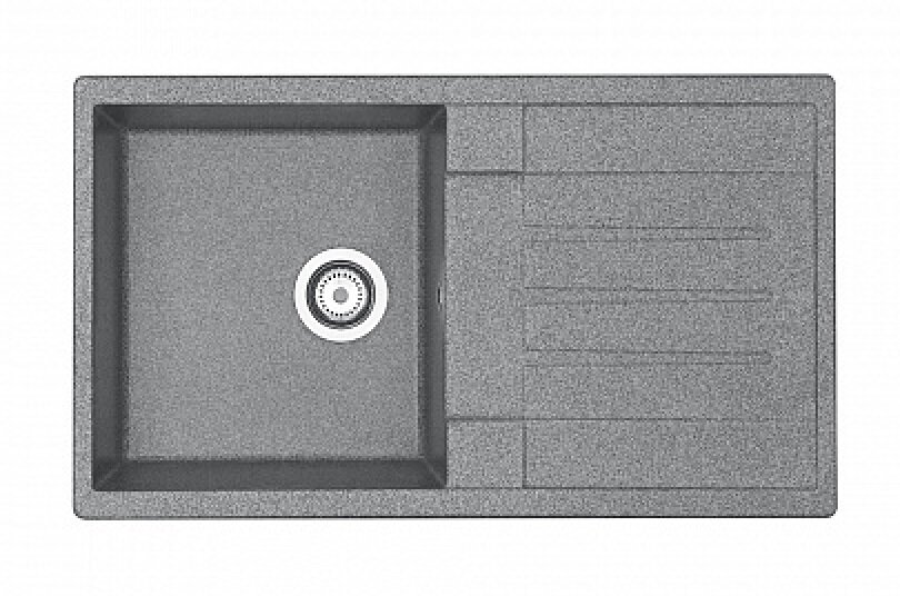 Изображение товара Кухонная мойка Акватон Верона из искусственного камня серый 85.5x50x21 см