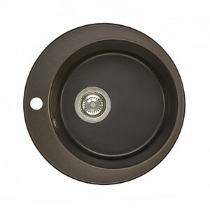 Изображение товара Кухонная мойка Акватон Иверия круглая кофе 48x48 см, искусственный камень