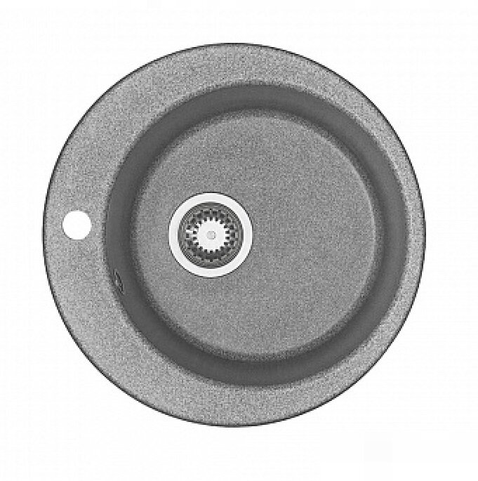 Изображение товара Кухонная мойка Акватон Иверия 1A711032IV230 круглая серый искусственный камень