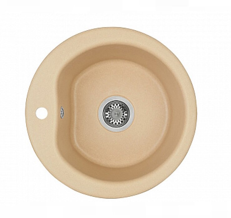 Изображение товара Кухонная мойка Акватон Мида круглая латте 51x51 см искусственный камень