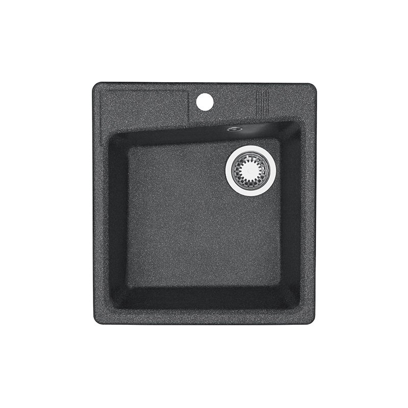 Изображение товара Кухонная мойка Акватон Парма квадратная 47x51 см графит искусственный камень