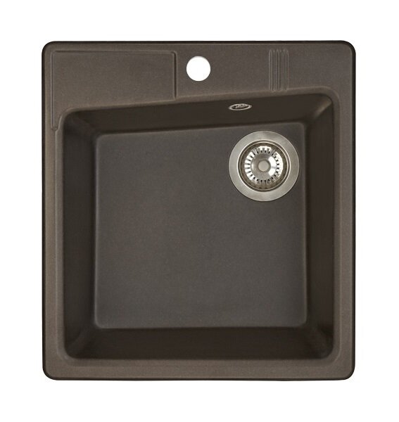 Изображение товара Кухонная мойка Акватон Парма квадратная кофе 47x51 см искусственный камень