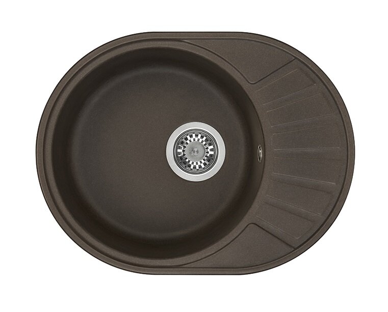 Изображение товара Кухонная мойка Акватон Чезана 1A711232CS280 круглая с крылом кофе