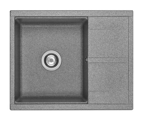 Изображение товара Кухонная мойка Акватон Делия 65 прямоугольная с крылом серый искусственный камень