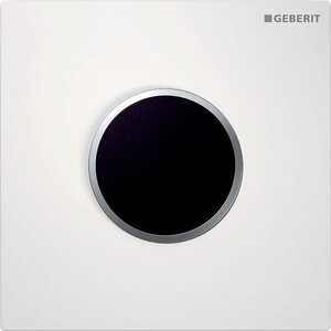 Изображение товара ИК привод смыва Geberit HyTroniс Sigma Type 10 для писсуара, панель - белая, кольцо - матовый хром, питание 230W, 116.025.KL.1