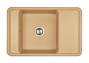 Изображение товара Кухонная мойка Акватон Беллис 78 прямоугольная с крылом латте искусственный камень