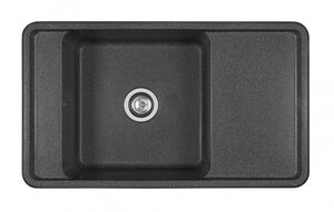 Изображение товара Кухонная мойка Акватон Беллис 1A724832BS210 из искусственного камня 87x51 см, графит