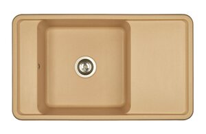 Изображение товара Кухонная мойка Акватон Беллис 1A724832BS260 латте прямоугольная с крылом