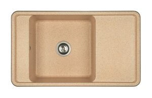 Изображение товара Кухонная мойка Акватон Беллис 87 см из искусственного камня с крылом песочного цвета