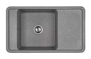 Изображение товара Кухонная мойка Aquaton Беллис 1A724832BS230 87 прямоугольная с крылом, серый