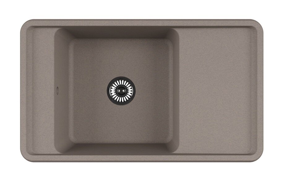 Изображение товара Кухонная мойка Акватон Беллис 87 см, серый шелк с крылом