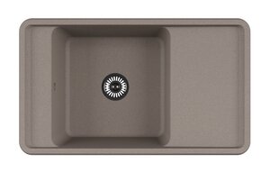 Изображение товара Кухонная мойка Aquaton Беллис 1A724832BS250 87 прямоугольная с крылом, серый шелк