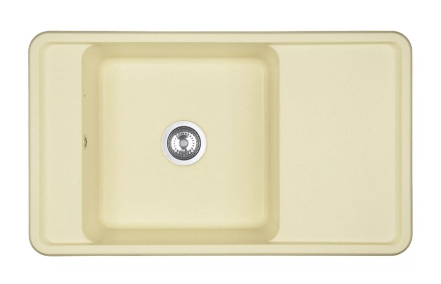 Изображение товара Кухонная мойка Акватон Беллис 87 см прямоугольная с крылом шампань