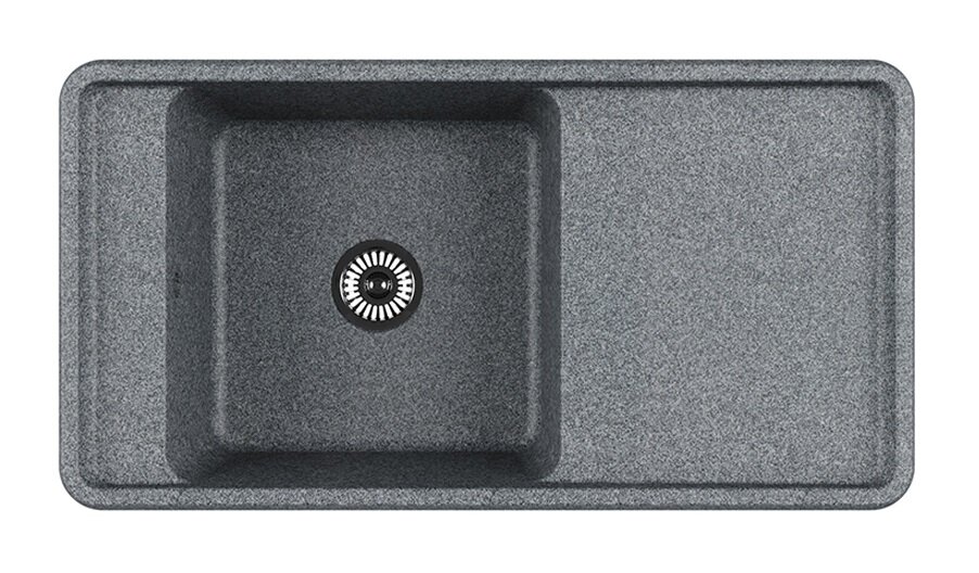 Изображение товара Кухонная мойка Акватон Беллис 97 серого цвета с крылом