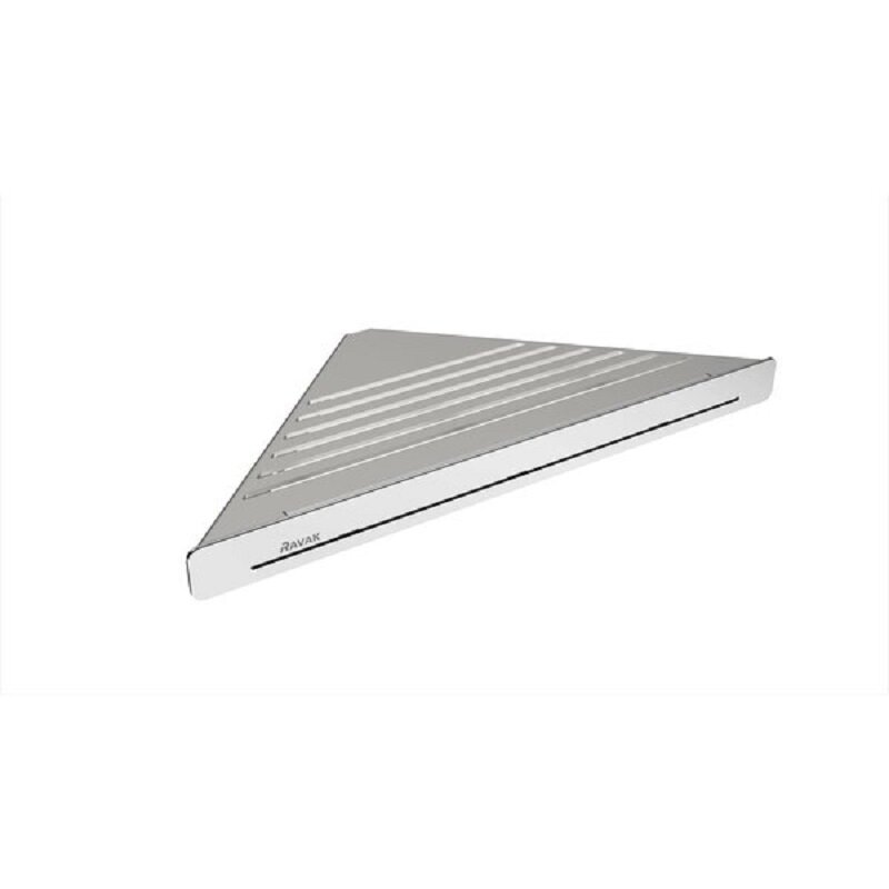 Изображение товара Угловая алюминиевая полка Ravak Slim X07P578 с крючками