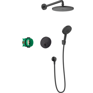 Изображение товара Душевая система Hansgrohe Raindance 27959670 S Shower, термостатическая, цвет чёрный матовый