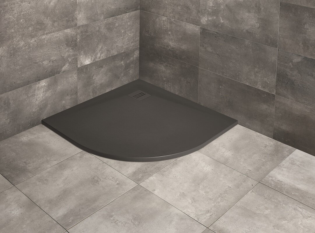 Изображение товара Поддон для душа Radaway Kyntos A HKA100100-64, 100 x 100 см, четверть круга, цвет антрацит