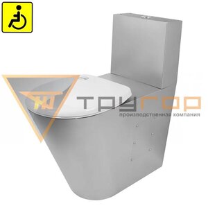 Изображение товара Унитаз напольный Тругор, крышка стандарт, антивандальный, УНсбА для ЛсОВ
