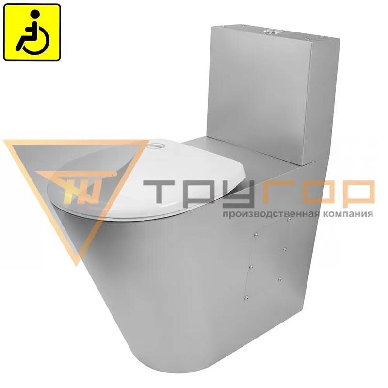 Изображение товара Унитаз напольный Тругор УНсбА антивандальный из нержавеющей стали
