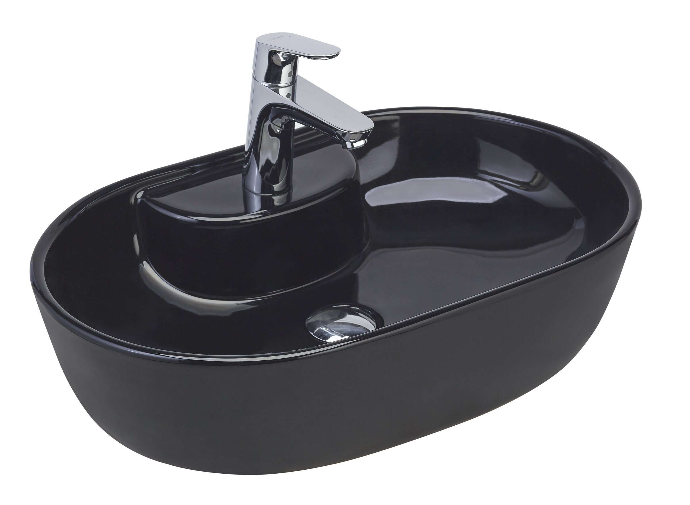 Изображение товара Раковина beWash Bogen 60 см черный глянец