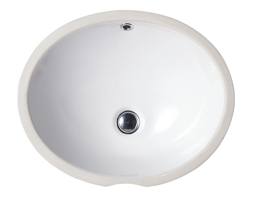 Изображение товара Раковина beWash Balaton 45 см овальная белая с переливом для ванной кухни