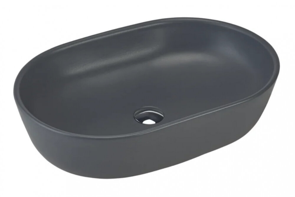 Изображение товара Раковина BeWash Bogen 88601080 Фарфор овальная 60 см черный матовый Изображение товара Раковина BeWash Bogen 88601080 Фарфор овальная 60 см черный матовый