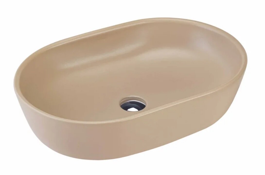 Изображение товара Раковина beWash Bogen 60 см, латте, фарфор, угловая, антик संक्रमण